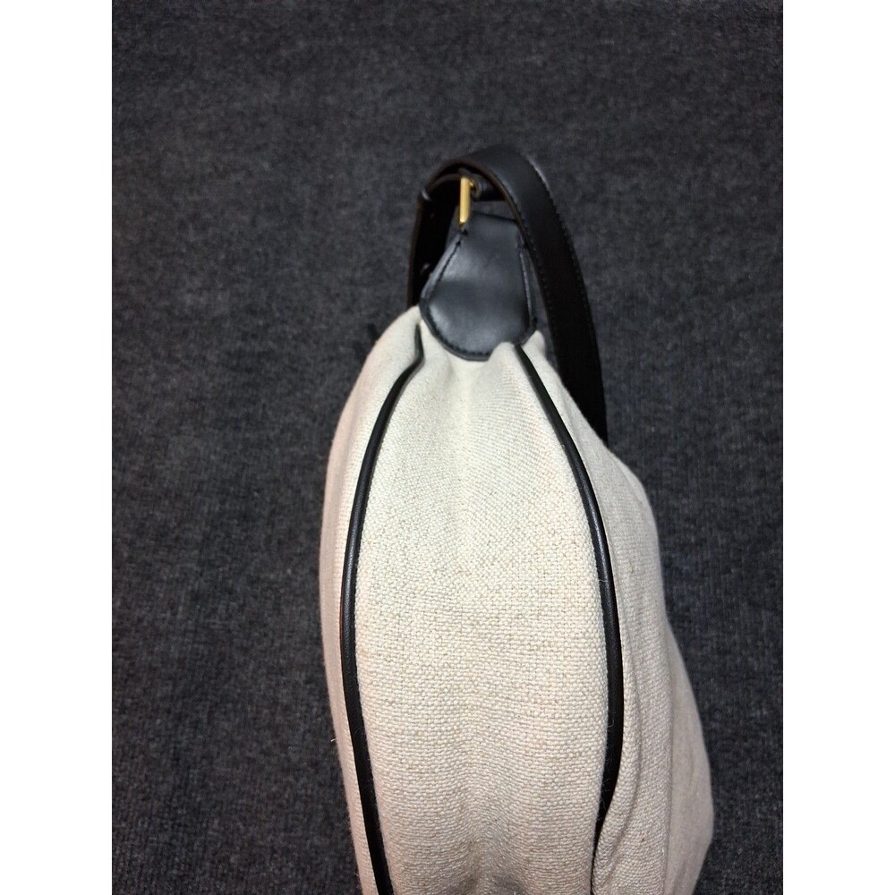Zara Contrast Oval Shoulder Bag Ecru Black Strap Minimalist Classic - Picture 15 of 16
